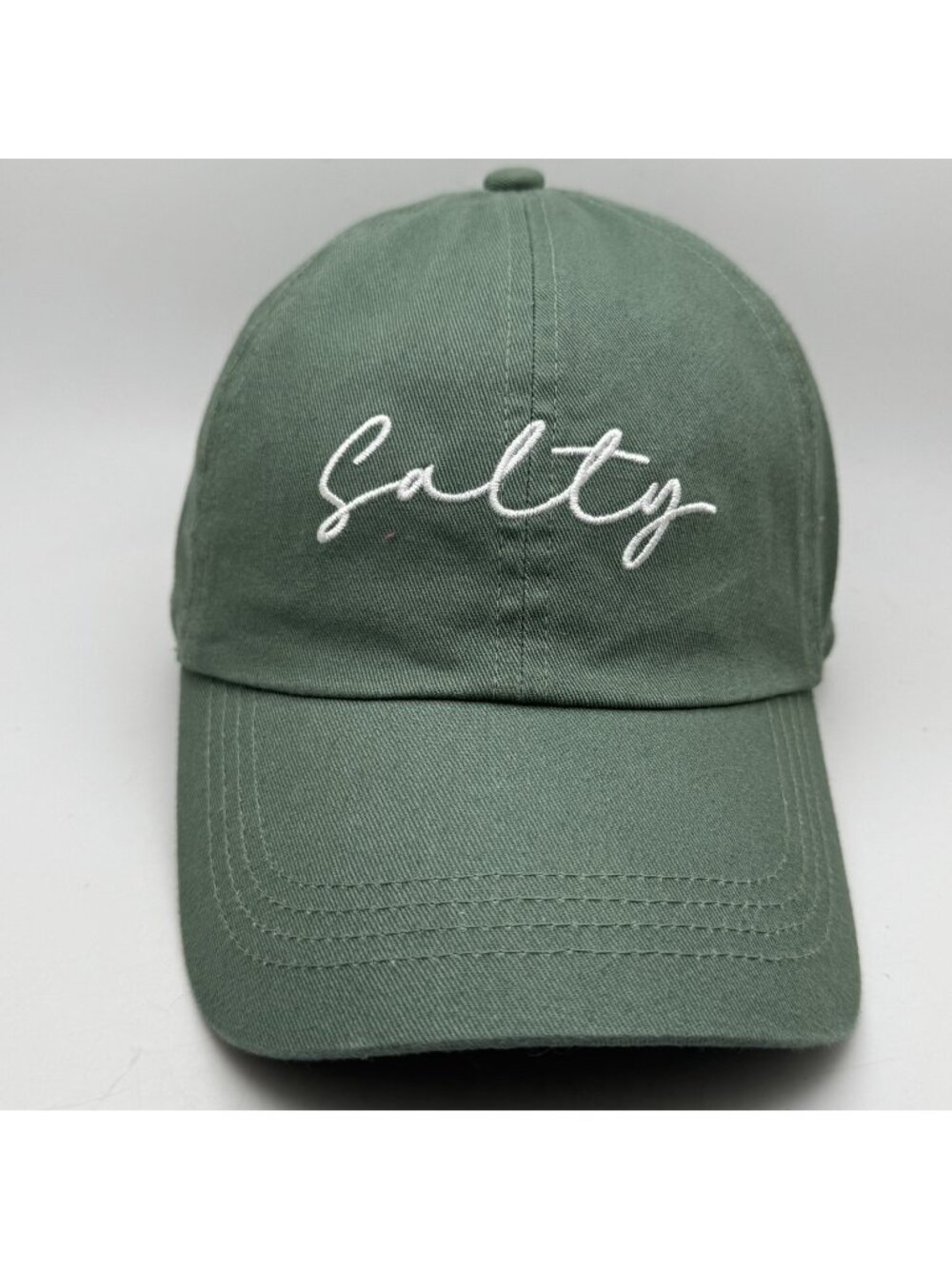 David and Young Salty Embroidered Dad Hat Men's One Size Green Adjustable